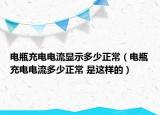 电瓶充电电流显示多少正常（电瓶充电电流多少正常 是这样的）