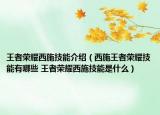 王者荣耀西施技能介绍（西施王者荣耀技能有哪些 王者荣耀西施技能是什么）