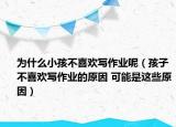 为什么小孩不喜欢写作业呢（孩子不喜欢写作业的原因 可能是这些原因）