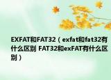 EXFAT和FAT32（exfat和fat32有什么区别 FAT32和exFAT有什么区别）