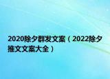 2020除夕群发文案（2022除夕推文文案大全）