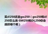 买dl250还是gw250（gw250和dl250怎么选 GW250和DL250你会选择哪个呢）