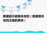 厨房能不能喷杀虫剂（厨房喷杀虫剂注意的事项）