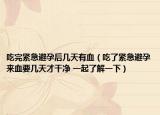 吃完紧急避孕后几天有血（吃了紧急避孕来血要几天才干净 一起了解一下）