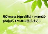 华为mate30pro玩法（mate30pro技巧 EMUI10玩机技巧）