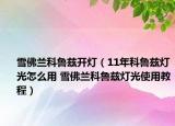 雪佛兰科鲁兹开灯（11年科鲁兹灯光怎么用 雪佛兰科鲁兹灯光使用教程）