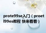 prote99se入门（proetl99es教程 快来看看）