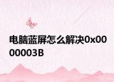 电脑蓝屏怎么解决0x0000003B