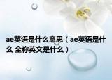 ae英语是什么意思（ae英语是什么 全称英文是什么）