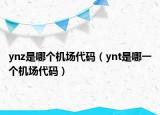 ynz是哪个机场代码（ynt是哪一个机场代码）