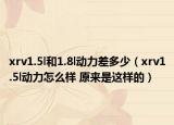 xrv1.5l和1.8l动力差多少（xrv1.5l动力怎么样 原来是这样的）