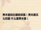 黄米面和白面粉和面（黄米面怎么和面 什么是黄米面）