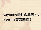 cayenne是什么意思（cayenne英文解释）