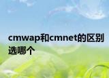 cmwap和cmnet的区别选哪个