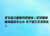 梦见自己撒尿然后尿床（梦到撒尿起来尿床怎么办 与下面几方法有关）