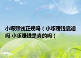 小啄赚钱正规吗（小啄赚钱靠谱吗 小啄赚钱是真的吗）