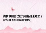 做梦梦到自己赶飞机是什么意思（梦见赶飞机到底啥意思）