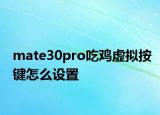 mate30pro吃鸡虚拟按键怎么设置