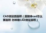CAD测量圆面积（回旋体cad怎么算面积 怎样用CAD测量面积）