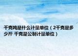千克吨是什么计量单位（2千克是多少斤 千克是公制计量单位）