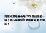 高压锅煮绿豆会爆炸吗 真的假的一样（高压锅煮绿豆会爆炸吗 真的假的）