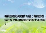电视剧在远方剧情介绍（电视剧在远方多少集 电视剧在远方主演是谁）