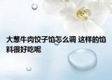 大葱牛肉饺子馅怎么调 这样的馅料很好吃呢