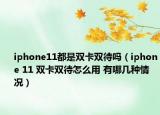 iphone11都是双卡双待吗（iphone 11 双卡双待怎么用 有哪几种情况）