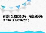 辅警什么时候能改革（辅警到底还改革吗 什么时候改革）