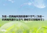 为官一世两袖风指的是哪个节气（为官一世两袖风是什么节气 清明节又称踏青节）