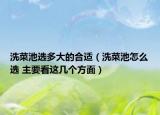 洗菜池选多大的合适（洗菜池怎么选 主要看这几个方面）