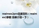 realmex2pro百度百科（realmex2参数 简单介绍一下）