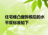 住宅楼凸窗拆模后的水平度标准如下