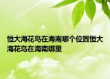 恒大海花岛在海南哪个位置恒大海花岛在海南哪里