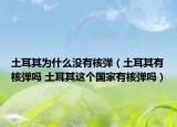 土耳其为什么没有核弹（土耳其有核弹吗 土耳其这个国家有核弹吗）