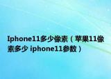 Iphone11多少像素（苹果11像素多少 iphone11参数）