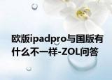欧版ipadpro与国版有什么不一样-ZOL问答