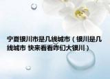 宁夏银川市是几线城市（银川是几线城市 快来看看咋们大银川）
