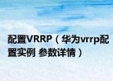 配置VRRP（华为vrrp配置实例 参数详情）