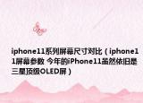 iphone11系列屏幕尺寸对比（iphone11屏幕参数 今年的iPhone11虽然依旧是三星顶级OLED屏）