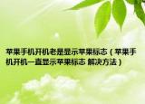 苹果手机开机老是显示苹果标志（苹果手机开机一直显示苹果标志 解决方法）