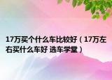 17万买个什么车比较好（17万左右买什么车好 选车学堂）