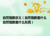 自然指数定义（自然指数是什么 自然指数是什么东西）