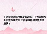 王者荣耀怎样投票皮肤返场（王者荣耀怎么投票返场皮肤 王者荣耀如何投票返场皮肤）