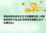 呼和浩特市老年公交卡在哪里办理（呼和浩特老年卡怎么办 呼市老年免费公交卡办理方法）