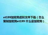 et199加密狗虚拟文件下载（怎么复制加密狗et199 什么是加密狗）