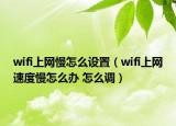 wifi上网慢怎么设置（wifi上网速度慢怎么办 怎么调）