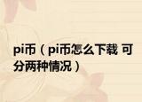 pi币（pi币怎么下载 可分两种情况）