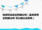 检察院会给量刑建议吗（监察委有量刑建议吗 可以建议量刑吗）