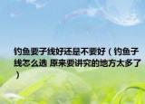 钓鱼要子线好还是不要好（钓鱼子线怎么选 原来要讲究的地方太多了）